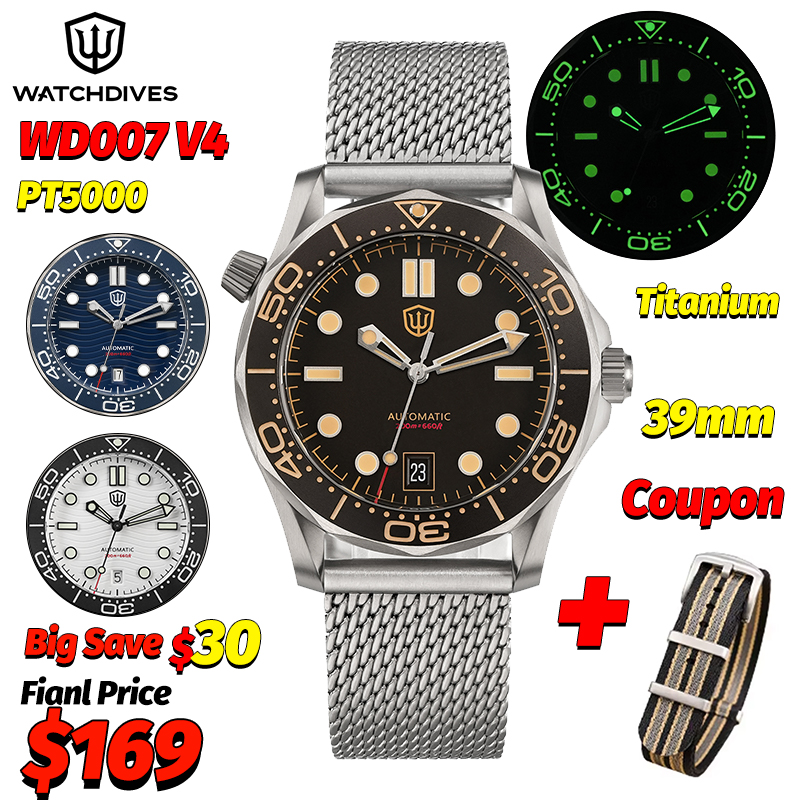 Vintage Collectible Watches - Watchdives Wd007 V4 39Mm NTTD Automatic