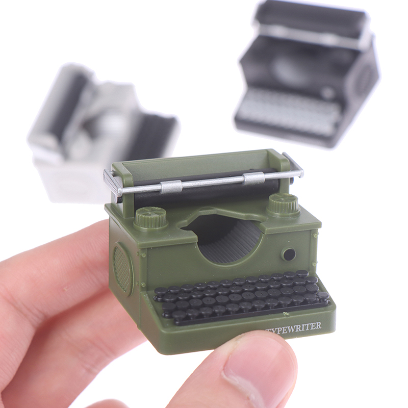 Vintage Collectible Dolls - 1Pcs Simulation Vintage Typewriter Dollhouse Miniature