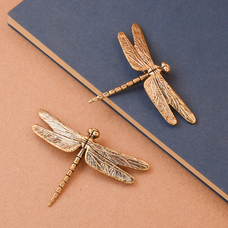 Vintage Collectible Dolls - New【Vintage Brass Dragonfly Ornament Mini Doll