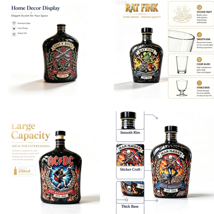 Rock  Pattern Whiskey Decanter - Vintage Collectible Liquor Bottles recension och pris