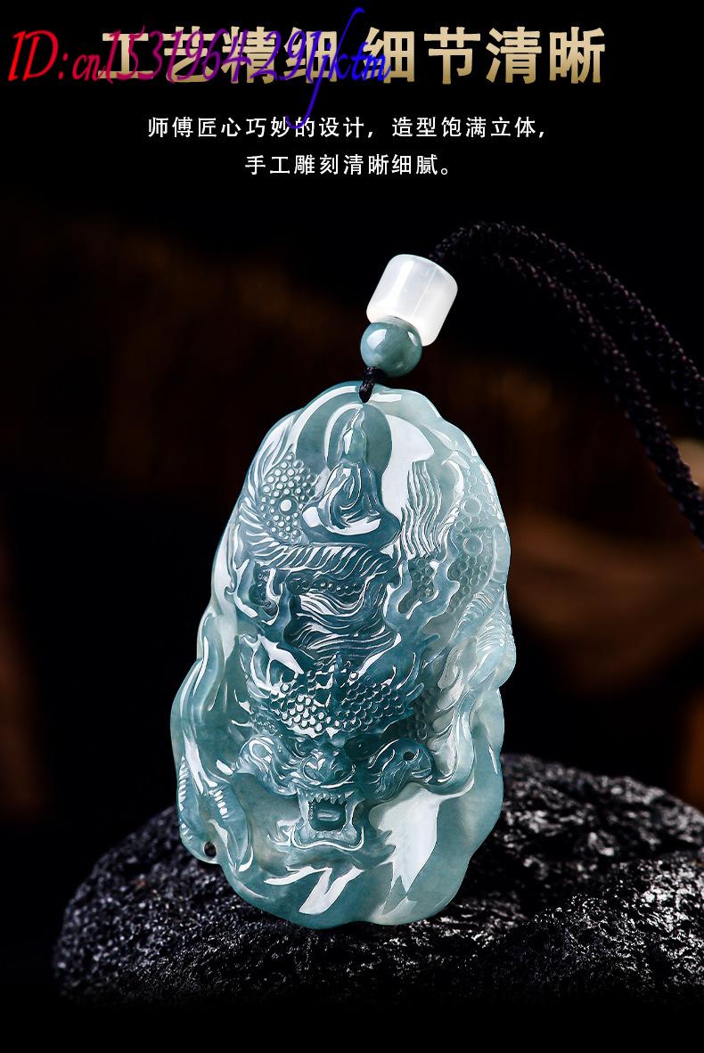 Natural Burmese Jadeite Dragon - Vintage Necklace recension och pris