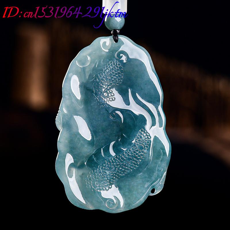 Natural Burmese Jadeite Dragon - Vintage Necklace recension och pris