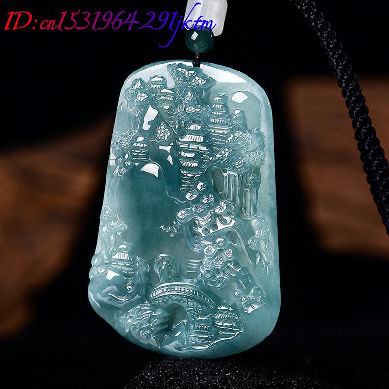Natural Burmese Jadeite Scener - Vintage Necklace recension och pris