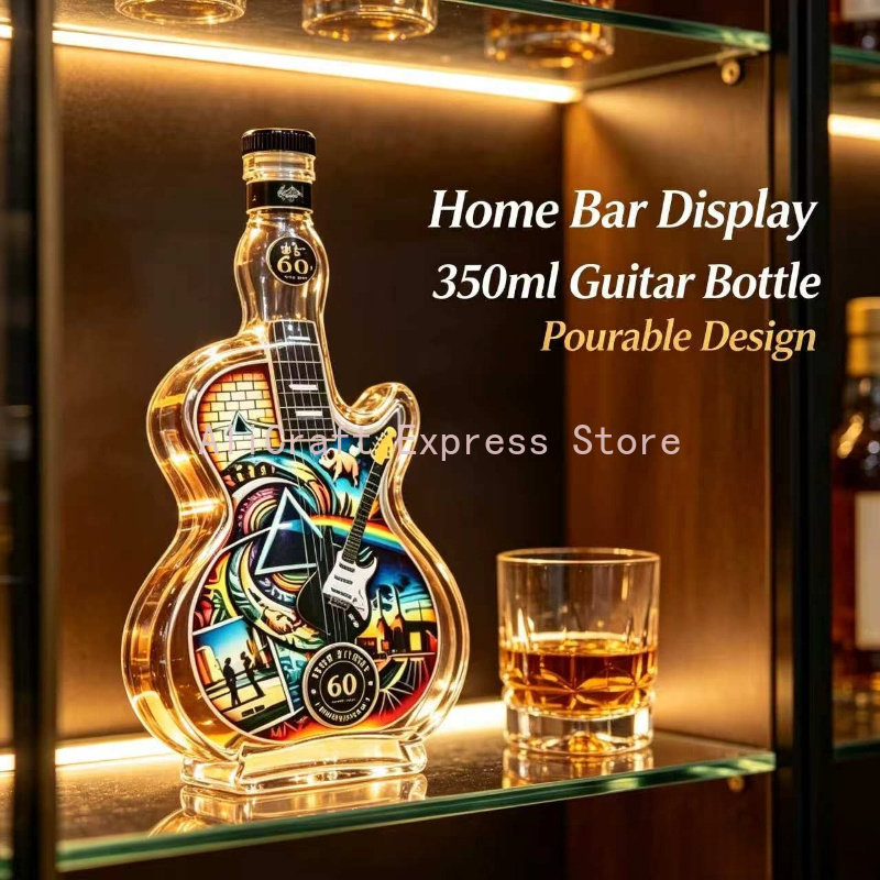 Vintage Rock Pattern Guitar Gl - Vintage Collectible Liquor Bottles recension och pris