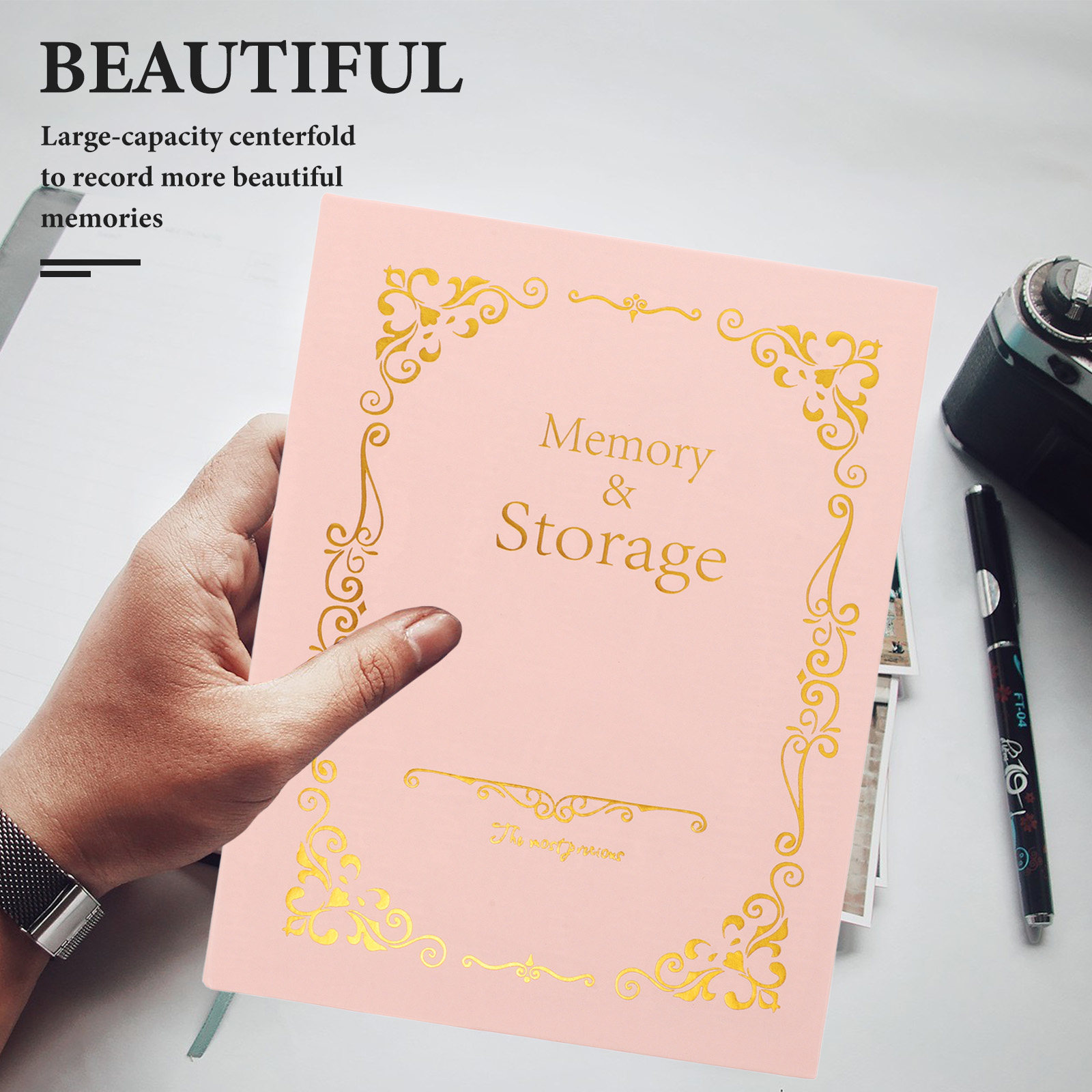 Gold Foil Stamped Photo Album  - Vintage And Collectible Books recension och pris