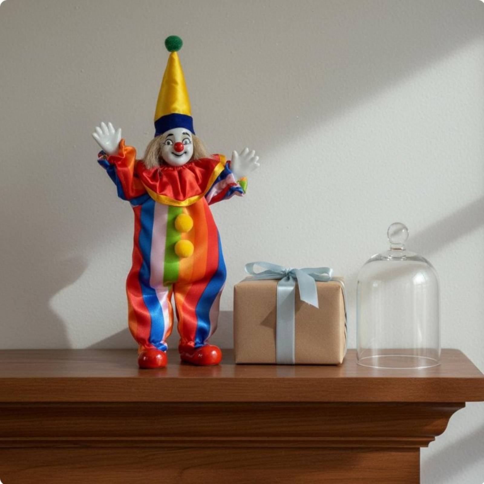 Vintage Porcelain Clown Doll D - Vintage Collectible Dolls recension och pris