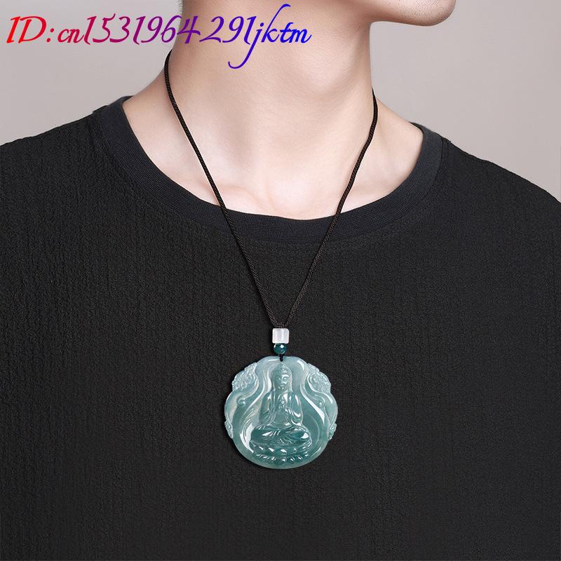 Natural Burmese Jadeite Buddha - Vintage Necklace recension och pris