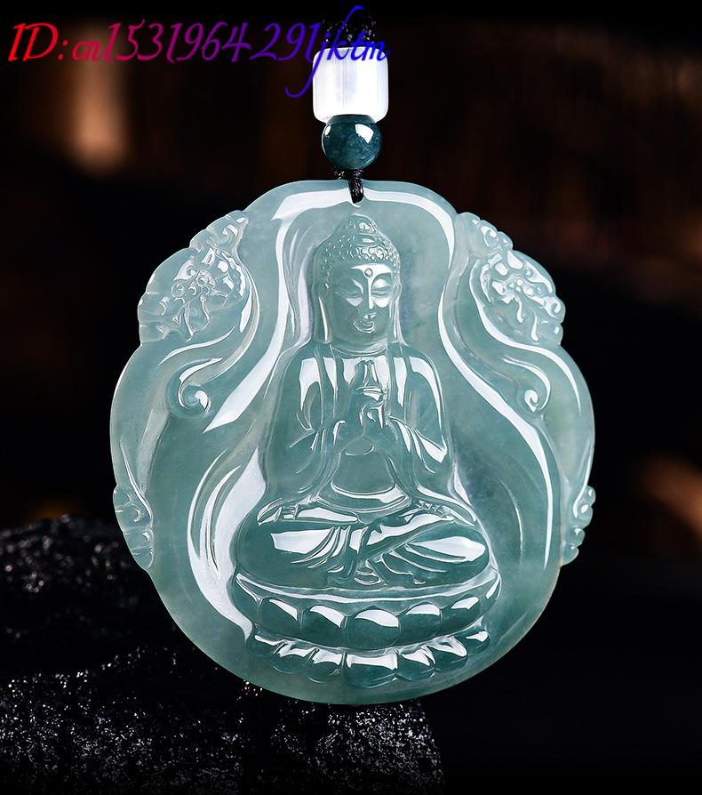 Natural Burmese Jadeite Buddha - Vintage Necklace recension och pris