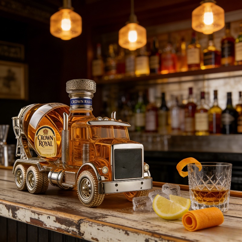 Vintage Truck Design Glass Whi - Vintage Collectible Liquor Bottles recension och pris