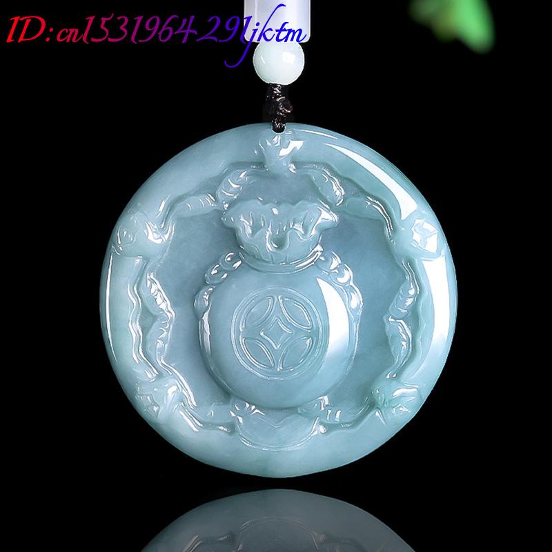 Burmese Jadeite God of Wealth  - Vintage Necklace recension och pris