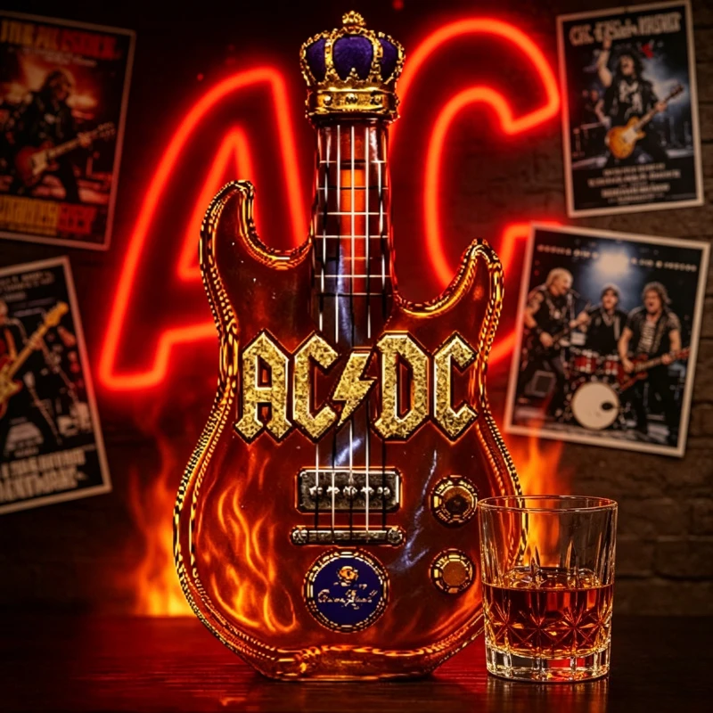 Retro Electric Guitar Shaped W - Vintage Collectible Liquor Bottles recension och pris