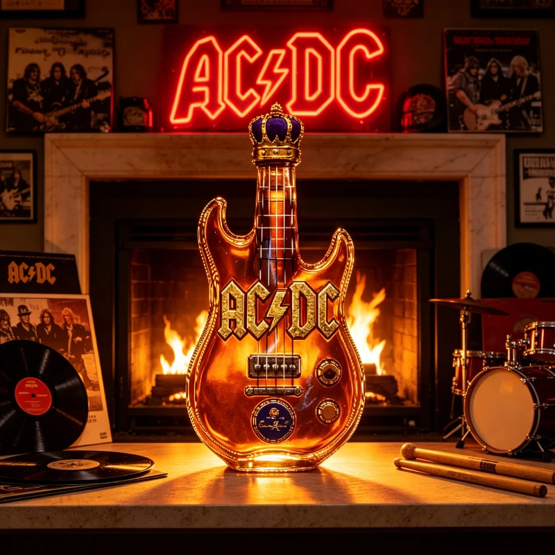 Retro Electric Guitar Shaped W - Vintage Collectible Liquor Bottles recension och pris