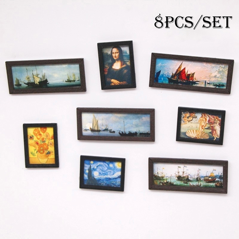 8Pcs/Set 1:12 Dollhouse Miniat - Vintage Collectible Dolls recension och pris