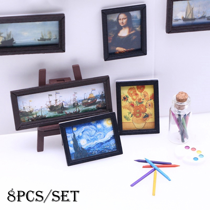 8Pcs/Set 1:12 Dollhouse Miniat - Vintage Collectible Dolls recension och pris