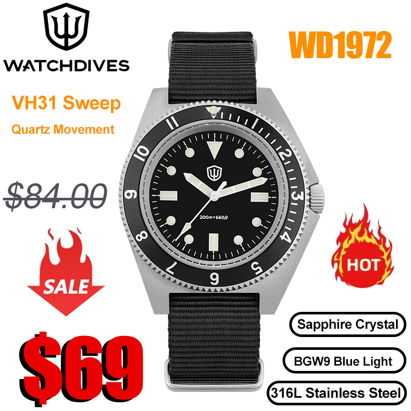 Watchdives WD1972 Quartz Watch - Vintage Collectible Watches recension och pris